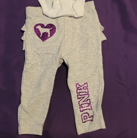 Infant Baby Girl Victoria Secret Pink Outfits (Size 3-6mo) - Picture 6 of 10